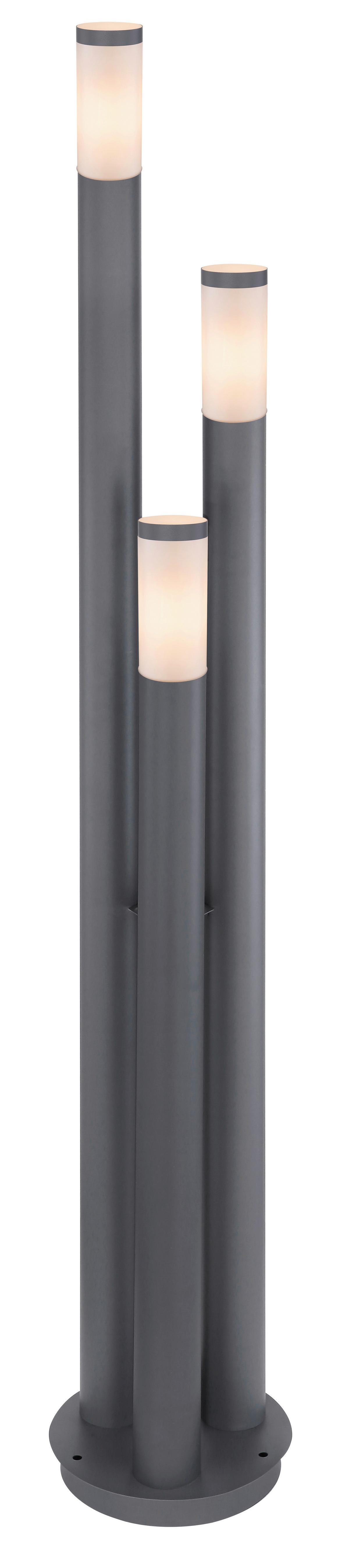 Außenleuchte Boston in Anthrazit max. 60 Watt - Anthrazit/Opal, Basics, Kunststoff/Metall (28/170cm) - Globo