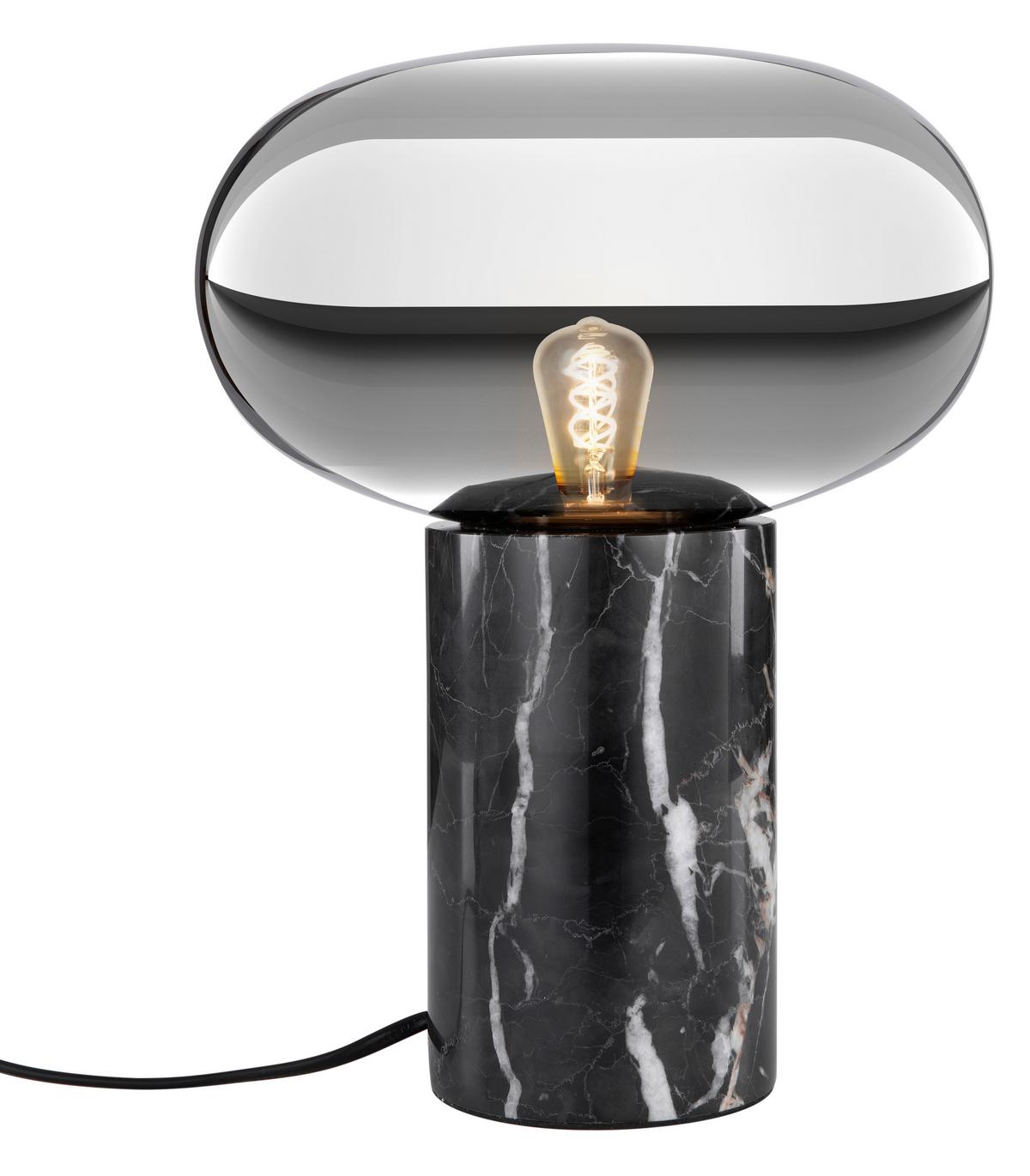 LAMPA STOŁOWA NIZZA - czarny, Konventionell, kamień/szkło (23/30cm) - Dieter Knoll