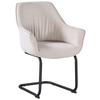 STOL MED ARMSTÖD NOVA - beige/svart, Modern, metall/textil (64/87/60cm) - Mömax