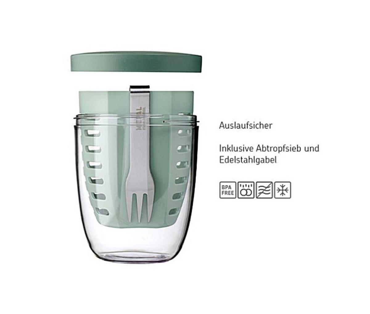 ZESTAW LUNCHOWY 107656010100 - niebieski, Konventionell, tworzywo sztuczne (21,4/10,6/19,8cm) - Mepal