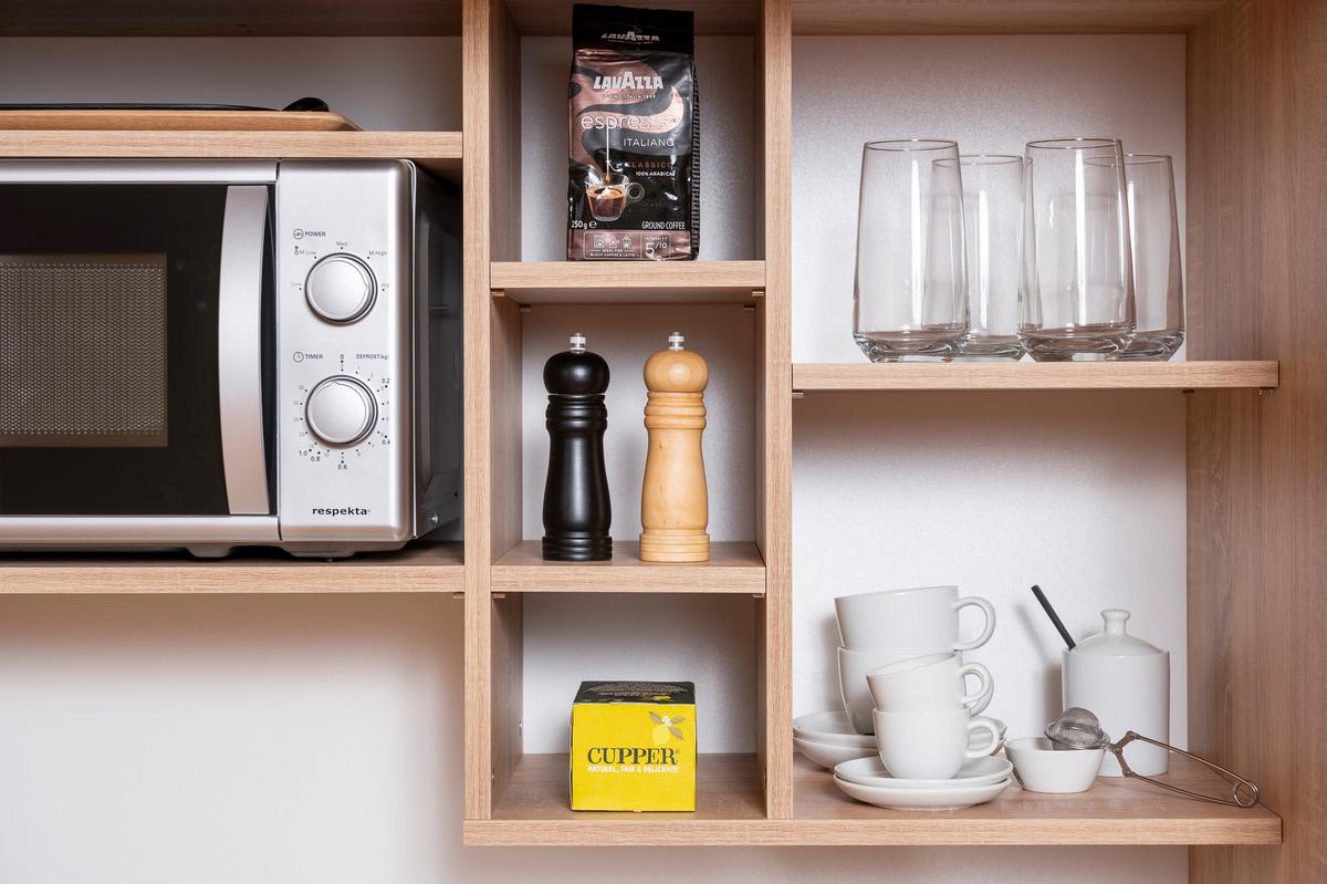 Schrankküche Grau Kühlschrank + Kochfeld B: ca. 104 cm - Edelstahlfarben/Eichefarben, KONVENTIONELL, Holzwerkstoff/Metall (104/193/67cm) - Respekta