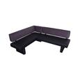 Eckbank in Schwarz/anthrazit - Schwarz/Grau, MODERN, Kunststoff/Textil (168/82/209cm) - premium living