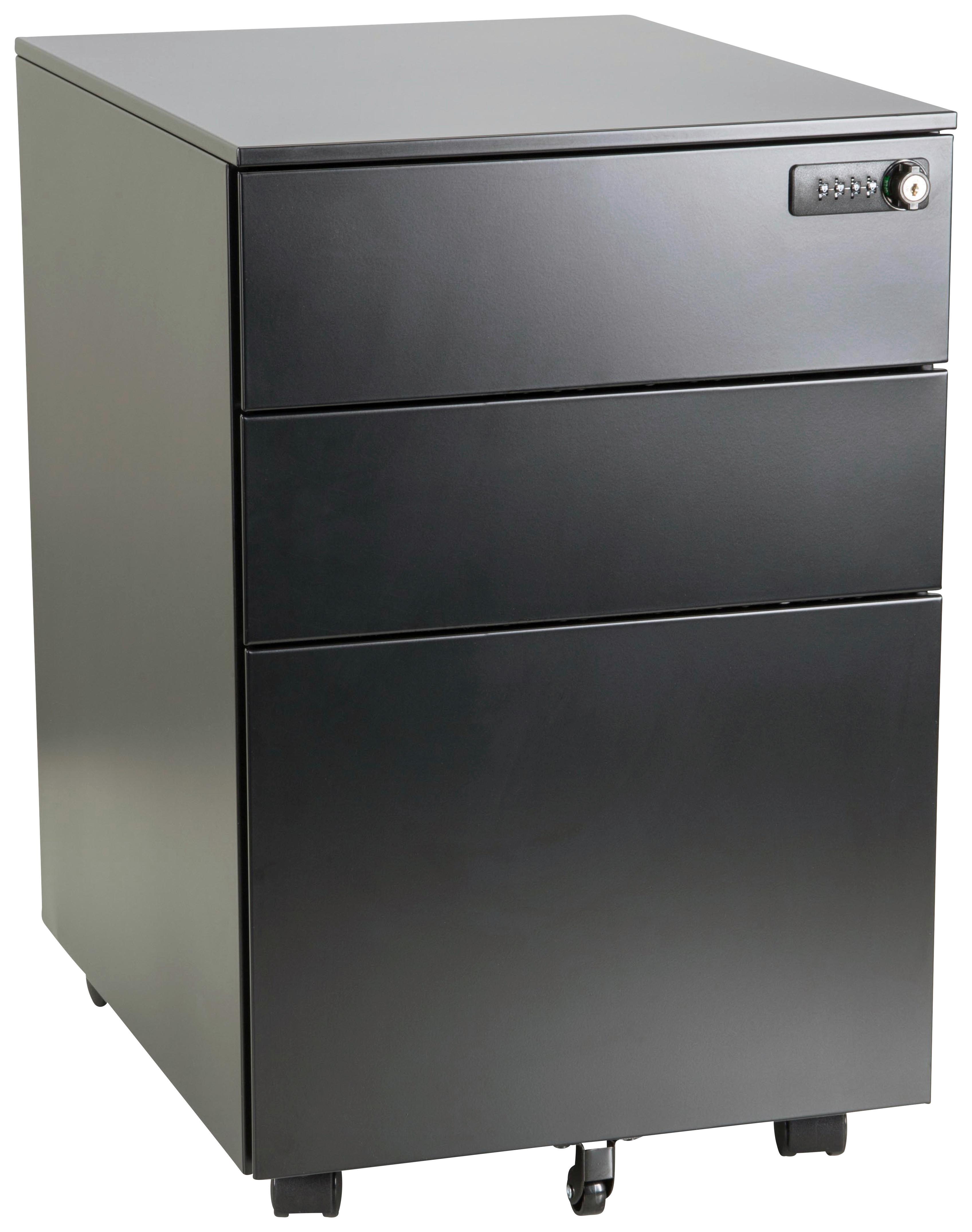 Predalnik Na Kolescih Color Os I, Črna - črna, Moderno, kovina/umetna masa (39/60/50cm) - MID.YOU