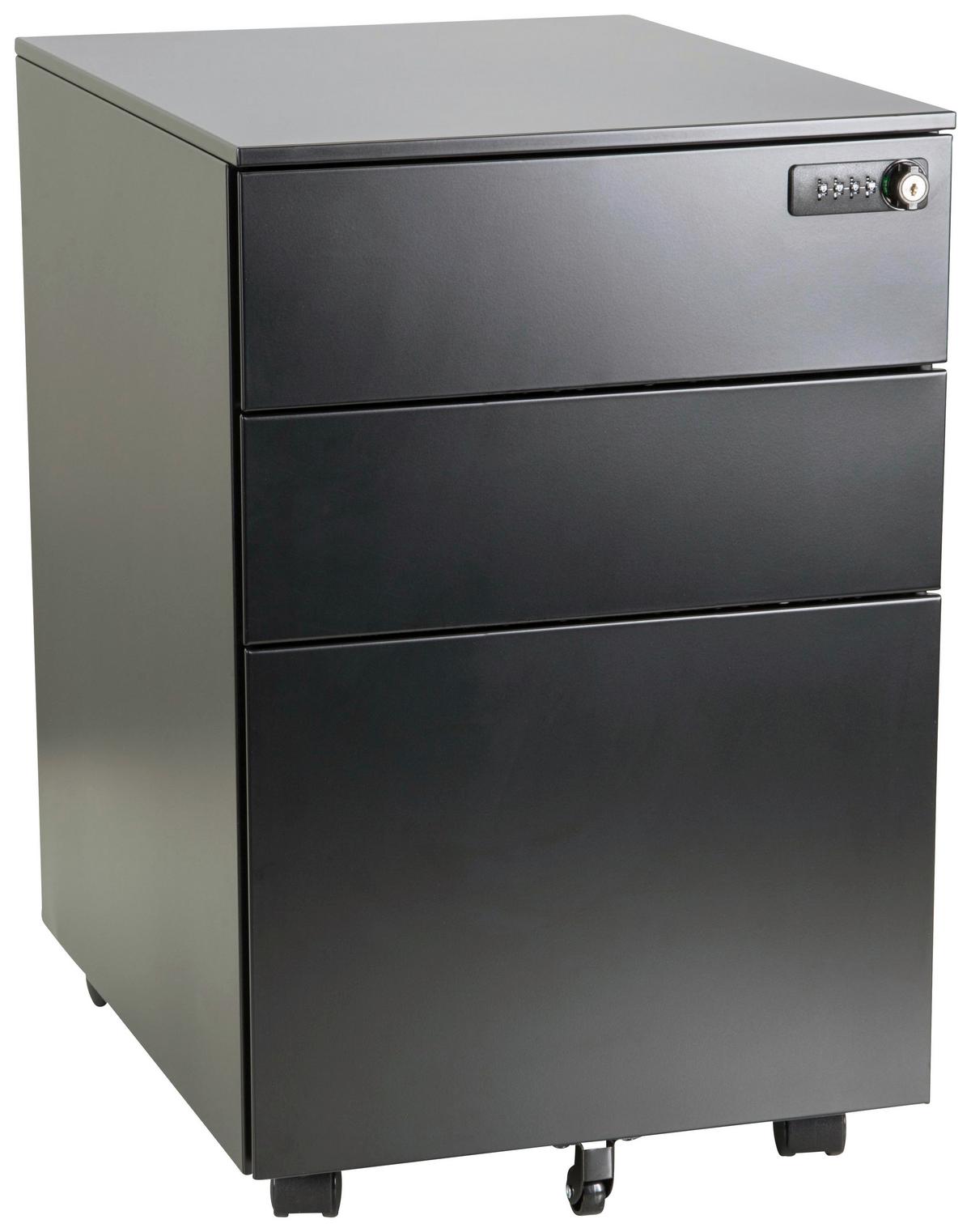 Predalnik Na Kolescih Color Os I, Črna - črna, Moderno, kovina/umetna masa (39/60/50cm) - MID.YOU