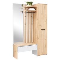 Predsoblje Madera - bela/hrast artisan, Trendi, pločasti materijal (122/190/38cm) - Modern Living