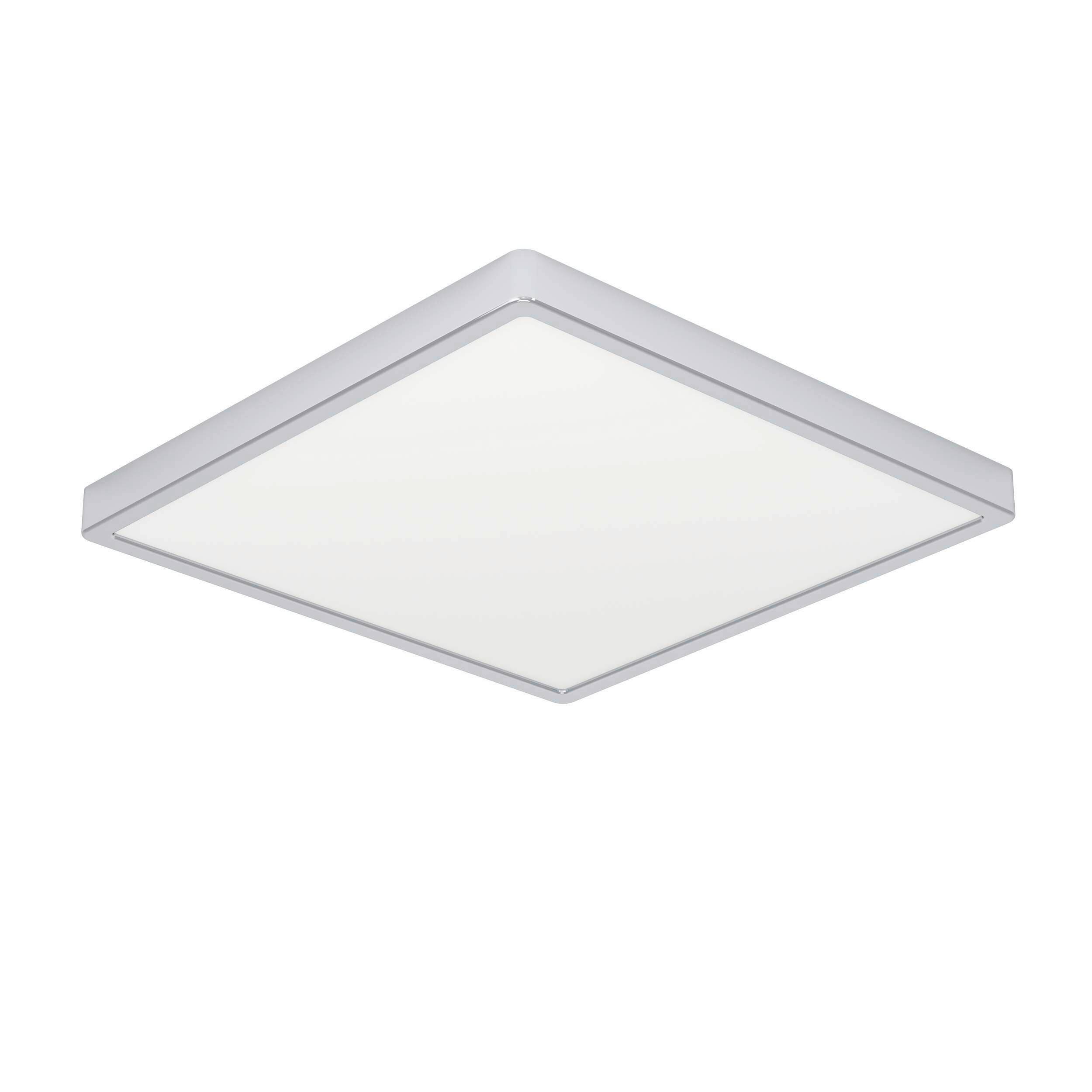Deckenleuchte 901774_fueva 6-Z - Chromfarben/Weiss, Konventionell, Kunststoff/Metall (39/39/2.5cm) - Eglo