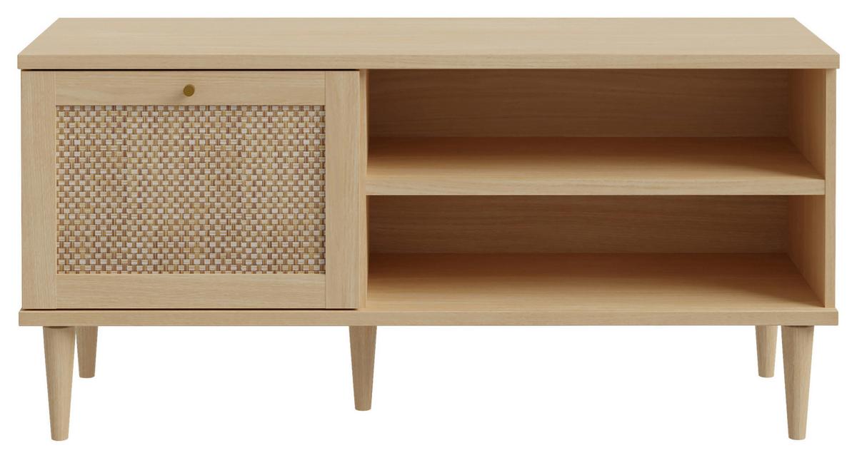 TV-Element Calasetta Eichefarben - Eichefarben/Goldfarben, Natur, Holz/Holzwerkstoff (120,1/57,8/41,4cm) - Premium Living