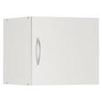 Aufsatzschrank Weiß - Alufarben/Weiß, Holzwerkstoff/Kunststoff (45/40/40cm) - Mömax modern living