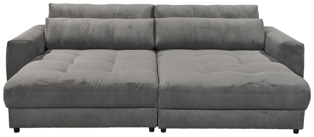 Bigsofa Barura Loveseat ca. 292x194 cm Anthrazit - Anthrazit/Schwarz, KONVENTIONELL, Holzwerkstoff/Kunststoff (292/90/194cm) - MID.YOU