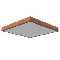 LAMPA SUFITOWA LED LUDWIG *SBN* - opal/kolor grafitowy, Natur, materiał drewnopochodny/tworzywo sztuczne (45/45/7,6cm) - Novel