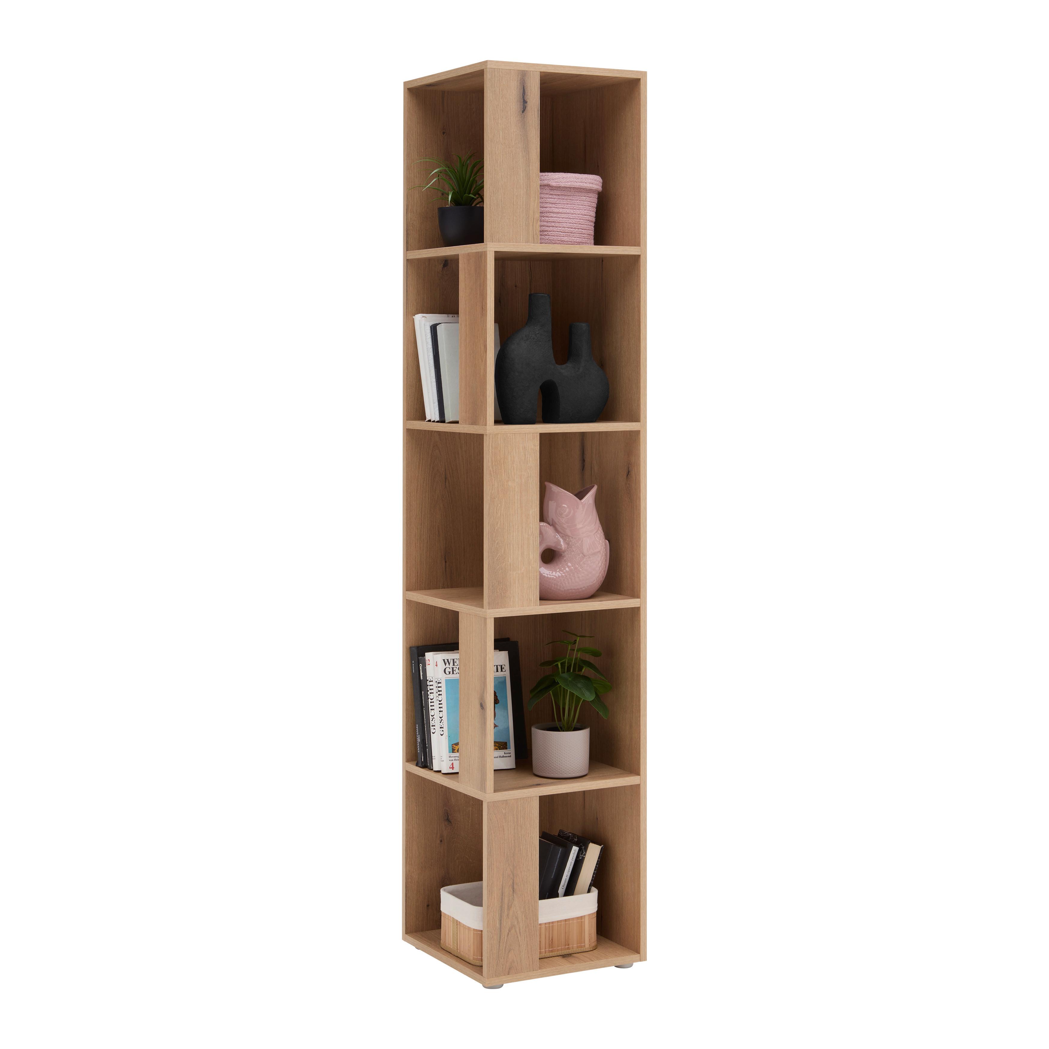 HÖRNHYLLA KORNEL -EXKLUSIV- - ekfärgad, Modern, trämaterial (38/186,2/38cm) - Mömax