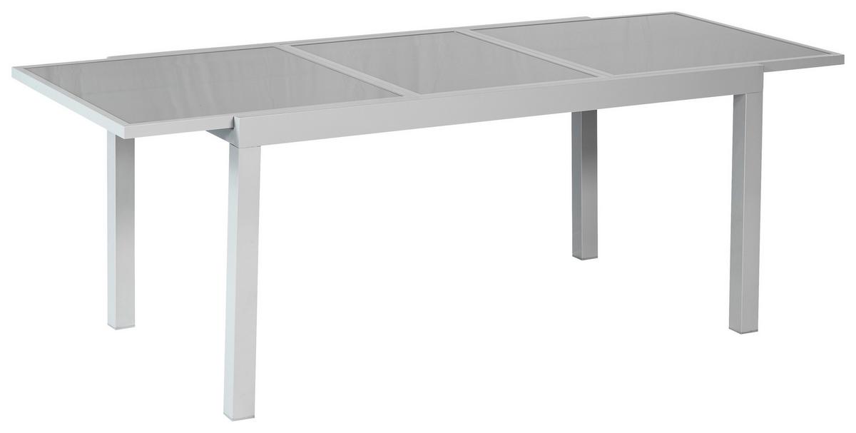 Vrtni Set Amalfi, 5-delni, Raztegljiva Miza - modra/srebrne barve, Moderno, kovina/tekstil - Gardenson
