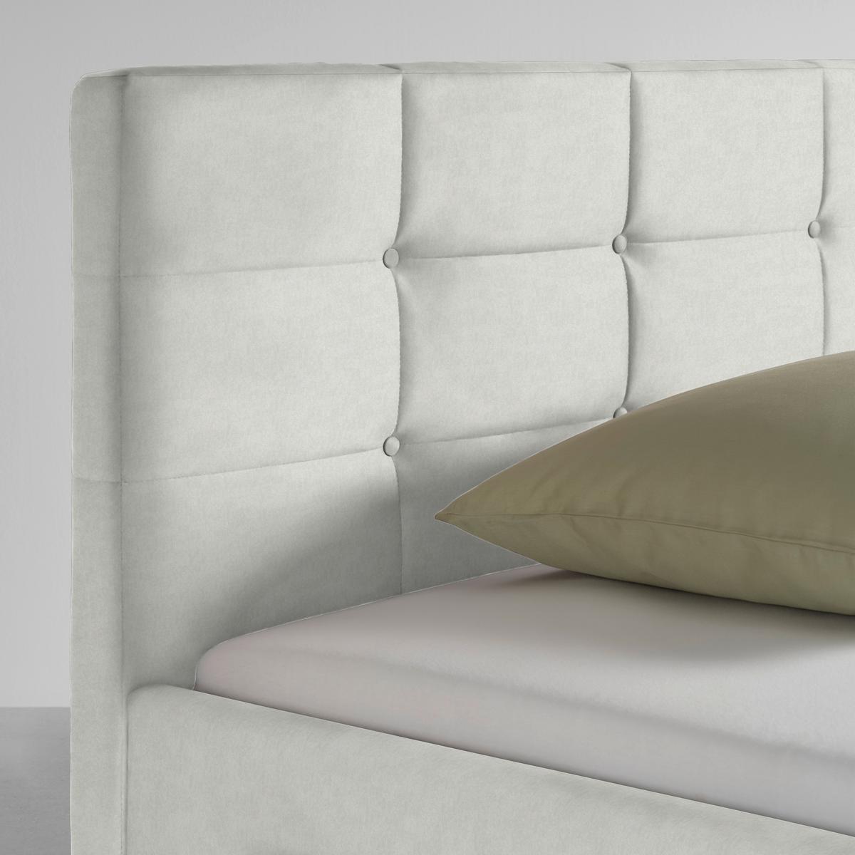 Polsterbett Nelo Beige ca. 140x200cm - Beige/Schwarz, KONVENTIONELL, Kunststoff/Textil (140/200cm) - Mömax