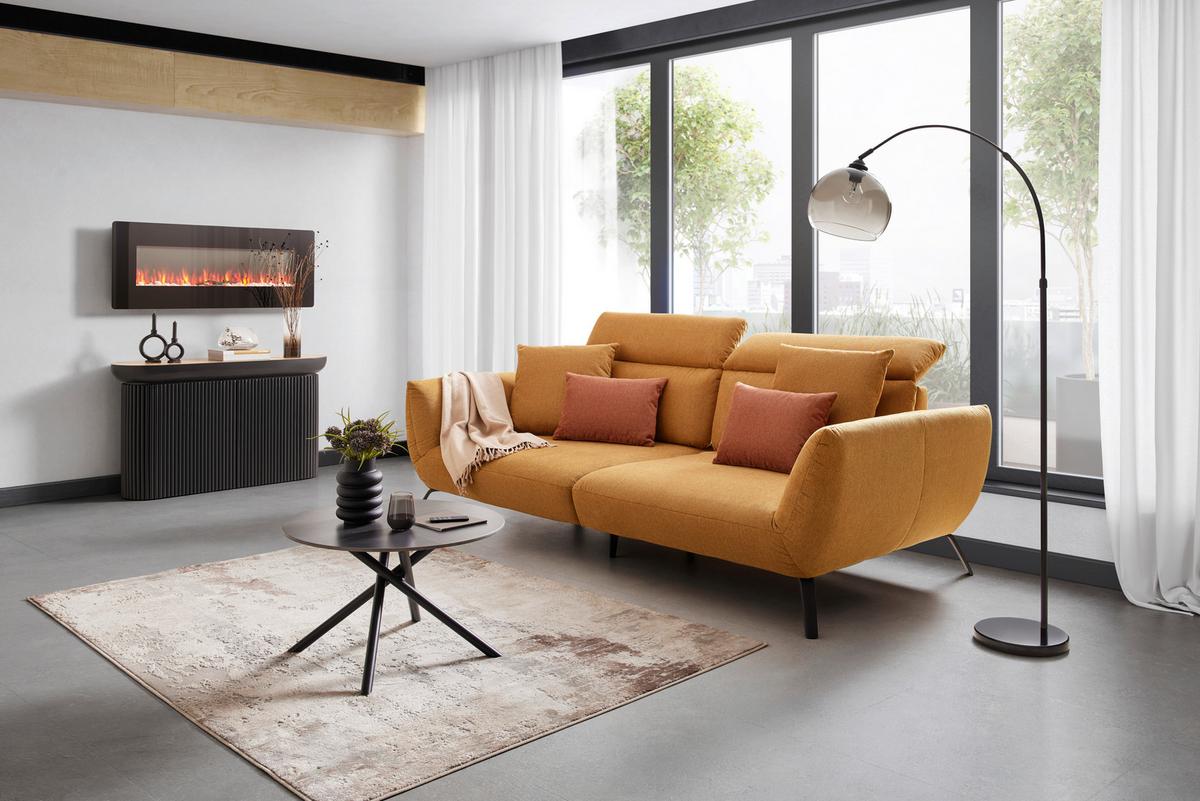 BIGSOFA SEATTLE - Gelb, Modern (260/87-107/132cm) - Premium Living