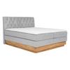 Boxspringbett Marie in Silberfarben ca. 180x200cm - Silberfarben, KONVENTIONELL, Holz/Kunststoff (180/200cm) - Zandiara
