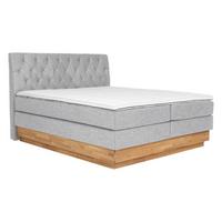 Boxspringbett Marie in Silberfarben ca. 180x200cm - Silberfarben, KONVENTIONELL, Holz/Kunststoff (180/200cm) - Zandiara