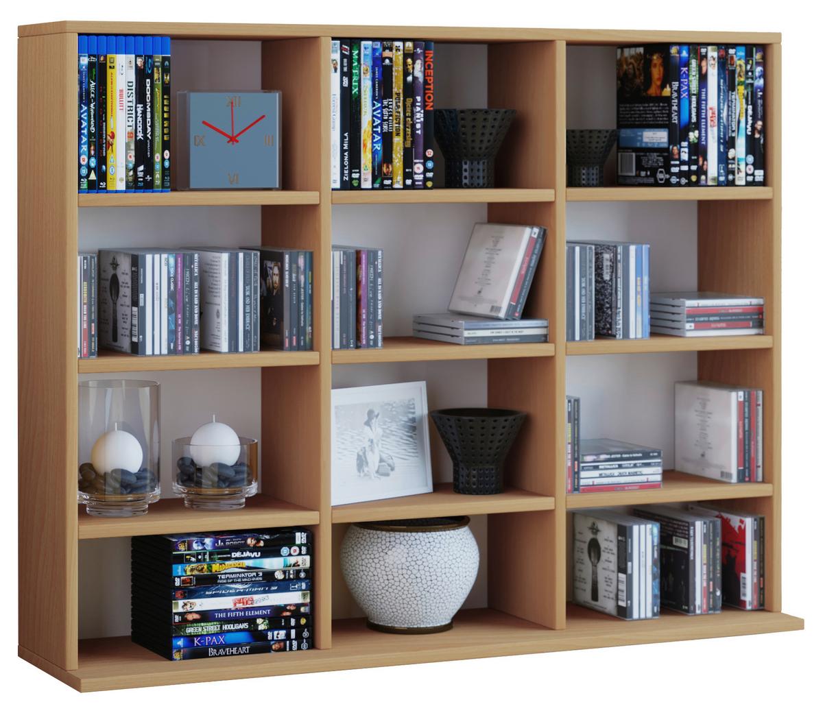 Standregal in Buchefarbe Megosa Mini - Buchefarben, KONVENTIONELL, Holzwerkstoff (102/83/18 (23)cm) - MID.YOU