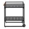 SERVERINGSVAGN RICCARDO - mörkgrå/naturfärgad, Modern, metall/plast (72/76/52cm) - Bessagi Garden