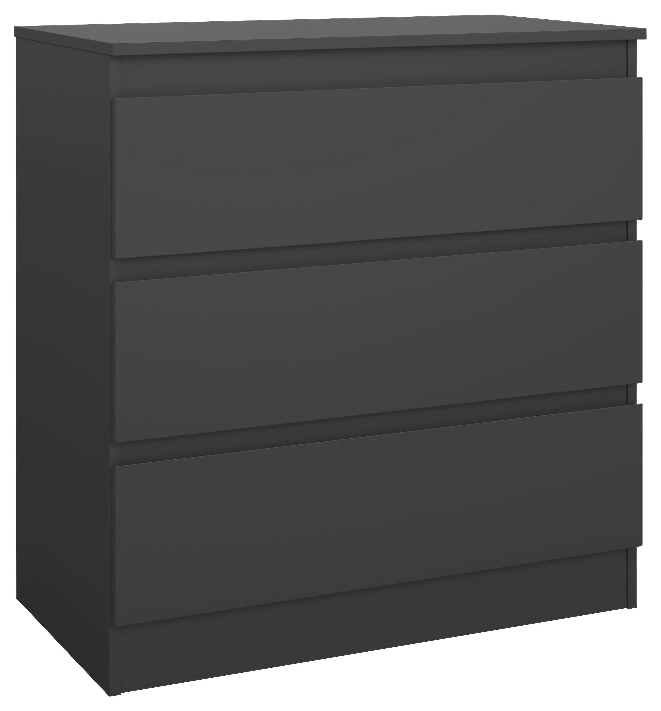 Kommode Mara Anthrazit Nachbildung - Anthrazit, KONVENTIONELL, Holz (77/80/42cm) - Mömax