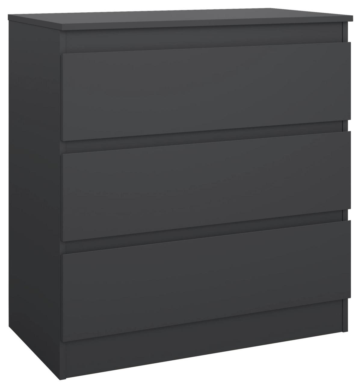 Kommode Mara Anthrazit Nachbildung - Anthrazit, KONVENTIONELL, Holz (77/80/42cm) - Mömax