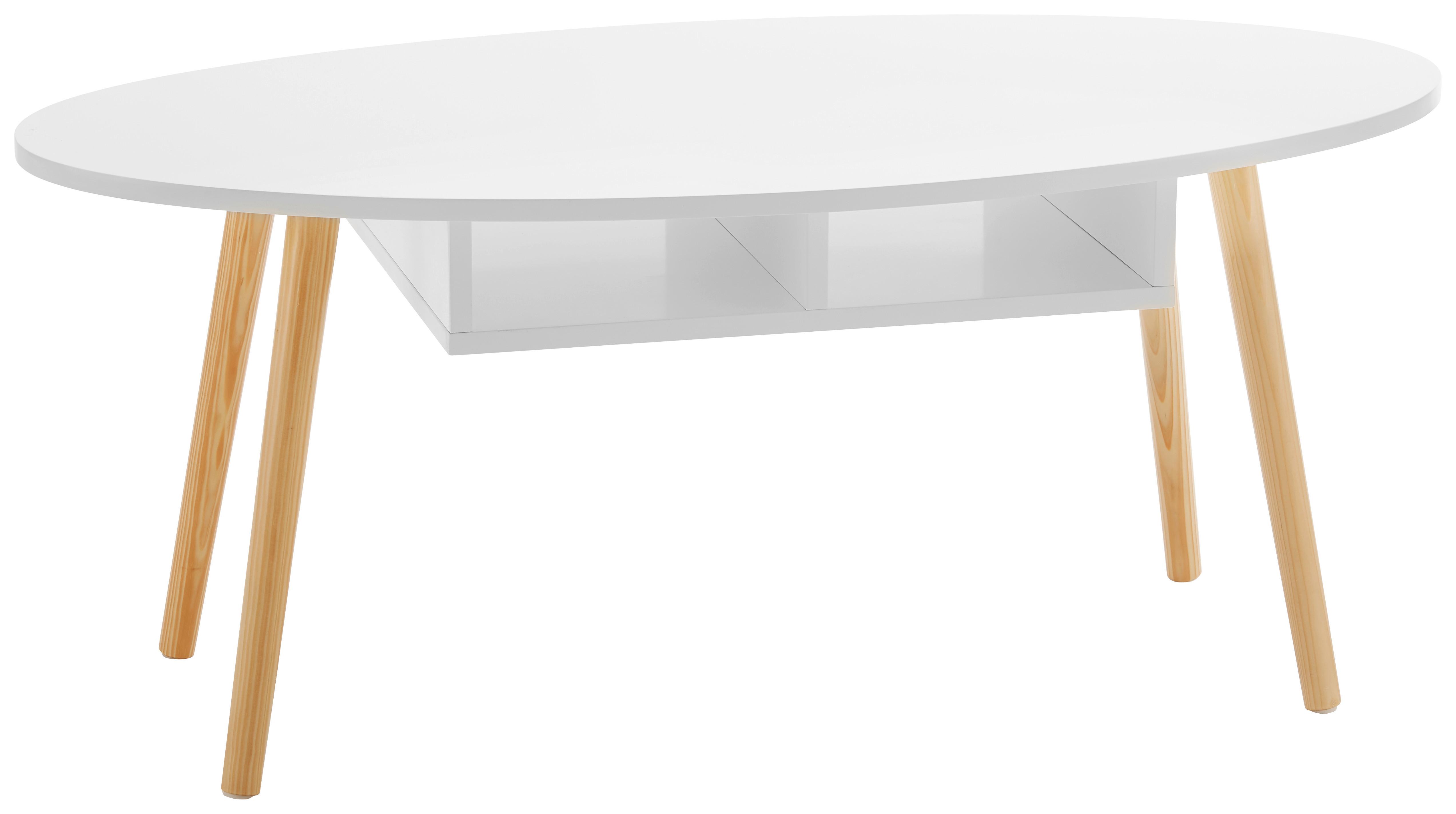 Couchtisch Silvio Weiß/Pinienfarben MDF/Holz - Weiß/Pinienfarben, MODERN, Holz/Holzwerkstoff (100/50/42,5cm) - Bessagi Home