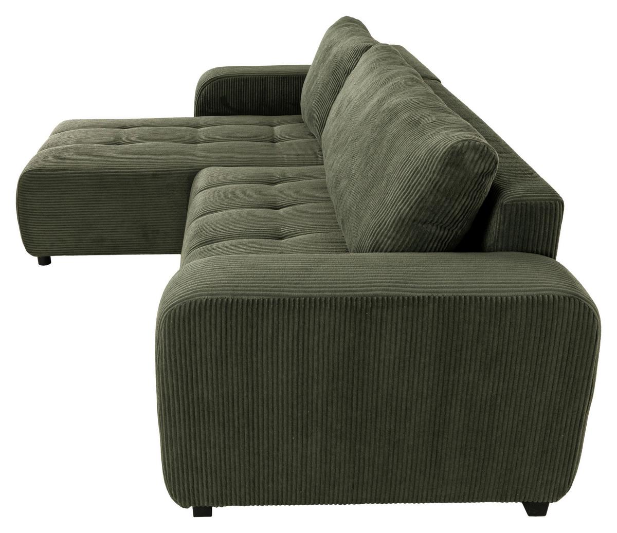 Kutna Garnitura Marseille - zelena/crna, Trend, drvni materijal/drvo (155/240cm)