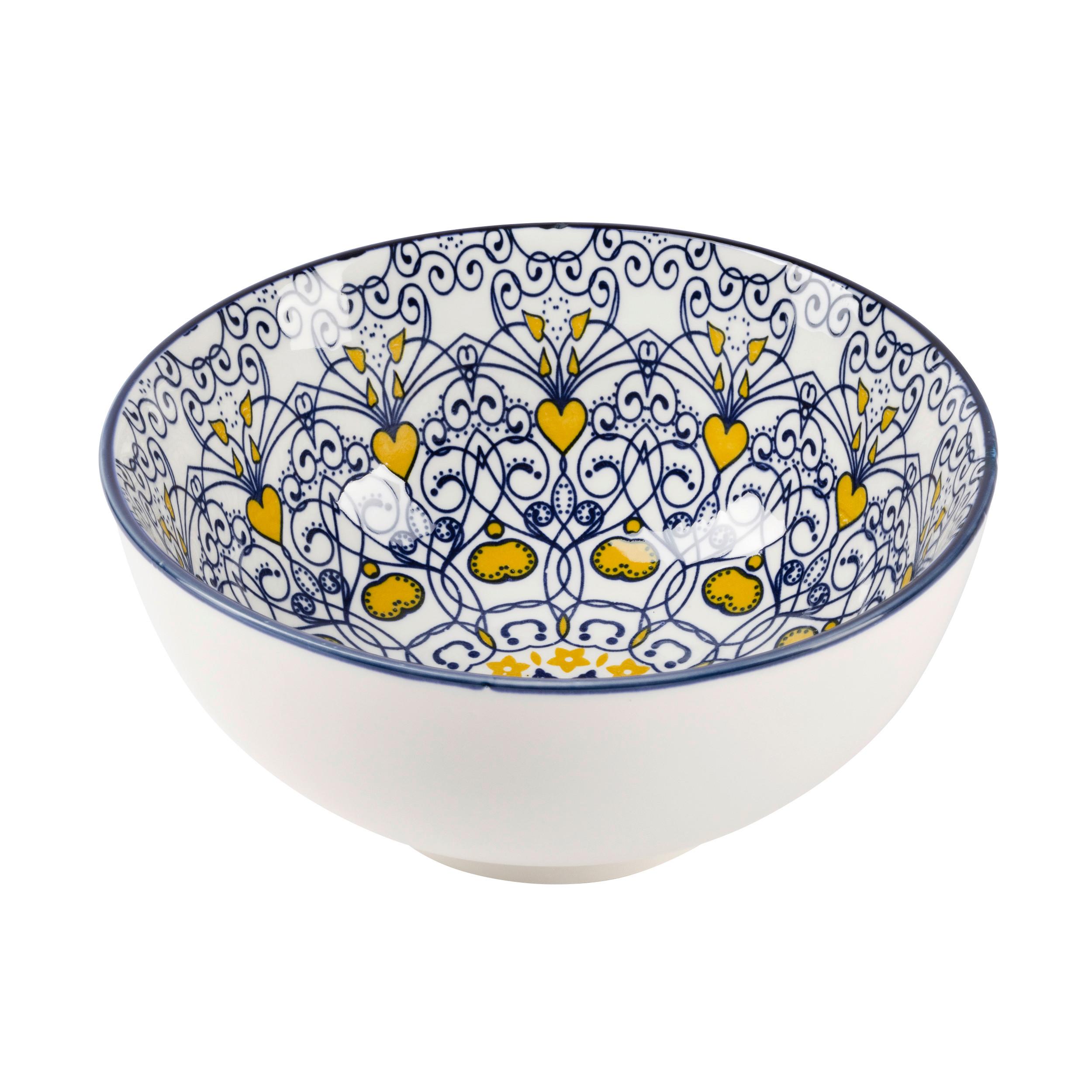 Müslischale Maja in Blau/Gelb - Blau/Gelb, Lifestyle, Keramik (15,2/7,5cm) - Mömax