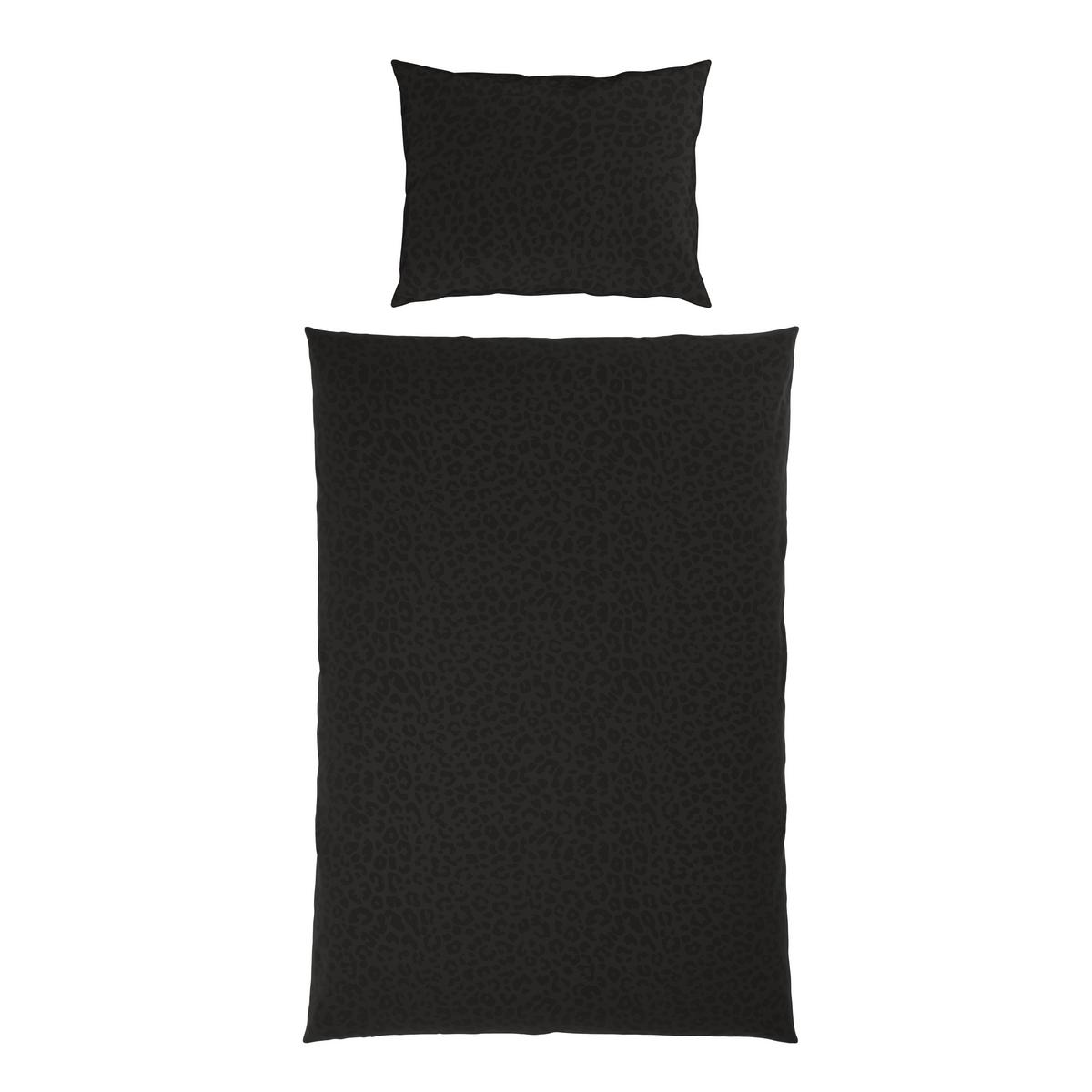 Lenjerie de pat Animal, cca. 140x200/50x70 cm - negru, Konventionell, textil (140/200cm) - Mömax