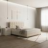 POLSTERBETT FREDERICO - Beige/Schwarz, MODERN, Holz/Holzwerkstoff (180/200cm) - Bessagi Home