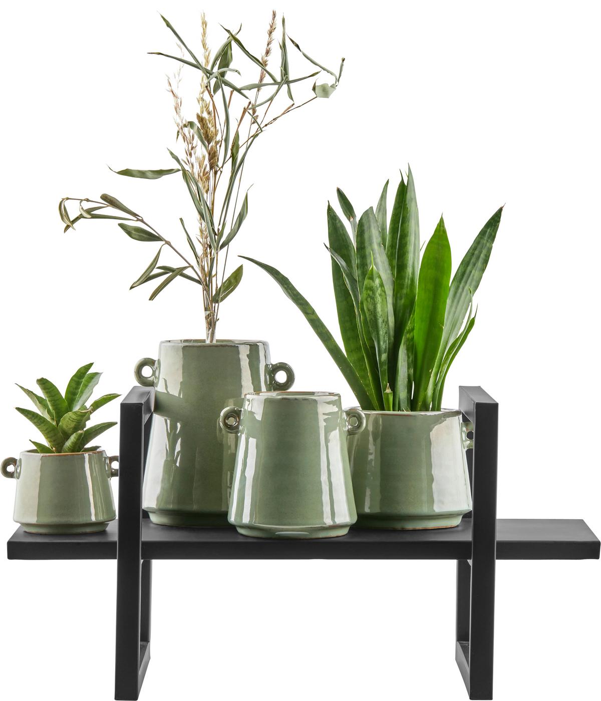 Dekotablett Quanto aus Eisen in Schwarz - Schwarz, LIFESTYLE, Metall (50/25/23cm)