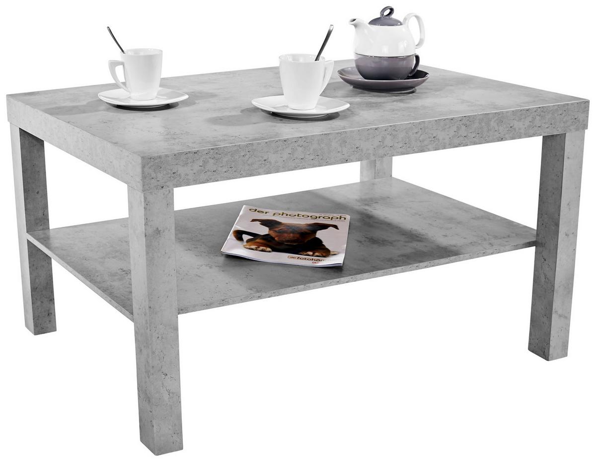 Klubska Miza Light, Siva - siva, Moderno, umetna masa/leseni material (90/45/55cm) - Mömax