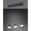 LED-HÄNGLAMPA SESTINE - svart, Modern, metall/plast (60/9/150cm) - Mömax
