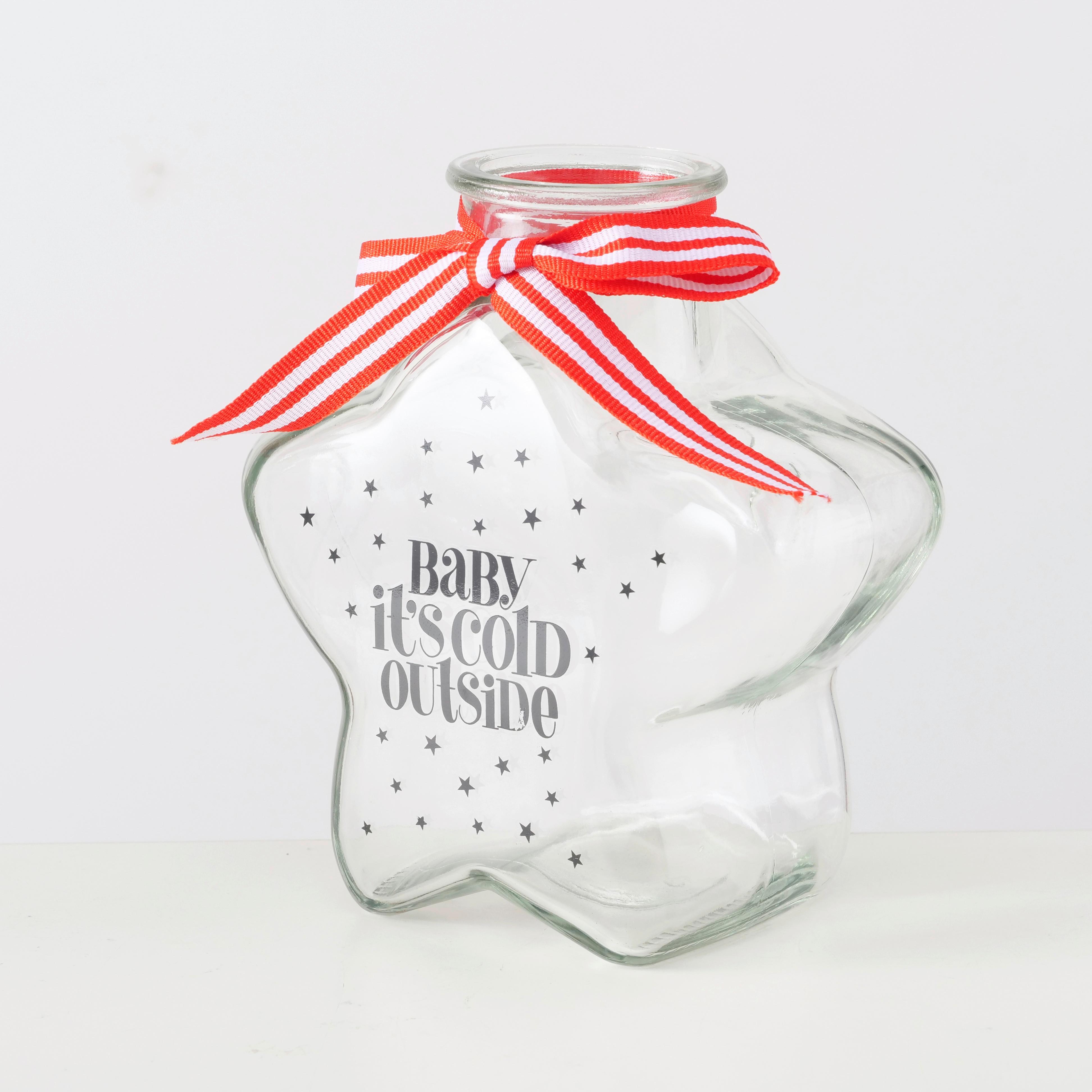 Vase Soho Klar/Rot - Transparent/Rot, KONVENTIONELL, Glas (13/7/15cm) - Modern Living