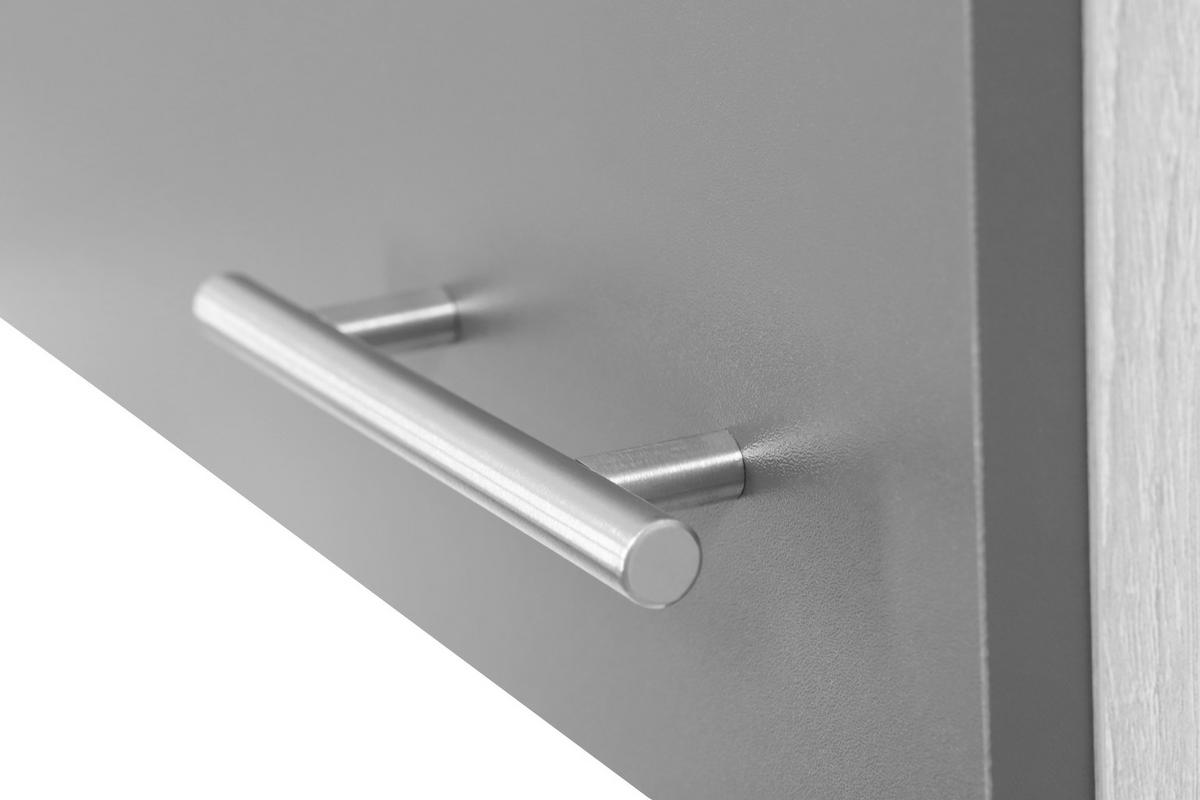 Majhna Kuhinja Merle, 100cm - srebrne barve/siva, Basics, kovina/leseni material (100cm) - Respekta