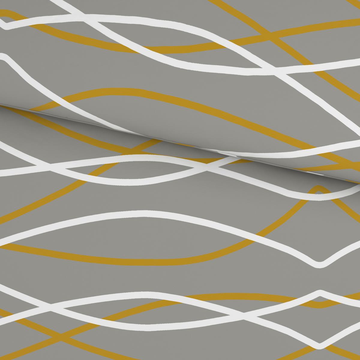 Bettwäsche Welle XL Gold/Grau ca.155x200cm - Goldfarben/Grau, MODERN, Textil (155/220cm) - Mömax