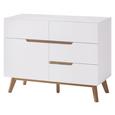 Kommode in Weiß/Eichefarben - Eichefarben/Weiß, MODERN, Holz/Holzwerkstoff (97/76/41cm) - Premium Living Kommode in Weiß/Eichefarben - Eichefarben/Weiß, MODERN, Holz/Holzwerkstoff (97/76/41cm) - Premium Living