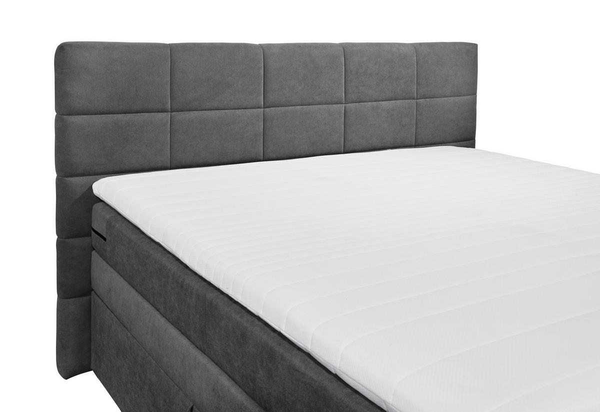 Boxspringbett Tacoma 3 inkl. Topper ca. 180x200cm Schlammf. - Schlammfarben, KONVENTIONELL, Kunststoff (180/200cm) - MID.YOU