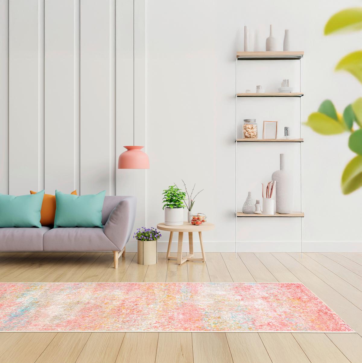 CHODNIK FIORITH ONDEA-TREND8106 - różowy/ciemnożółty, Design, tkanina (80/250cm) - Lindorug