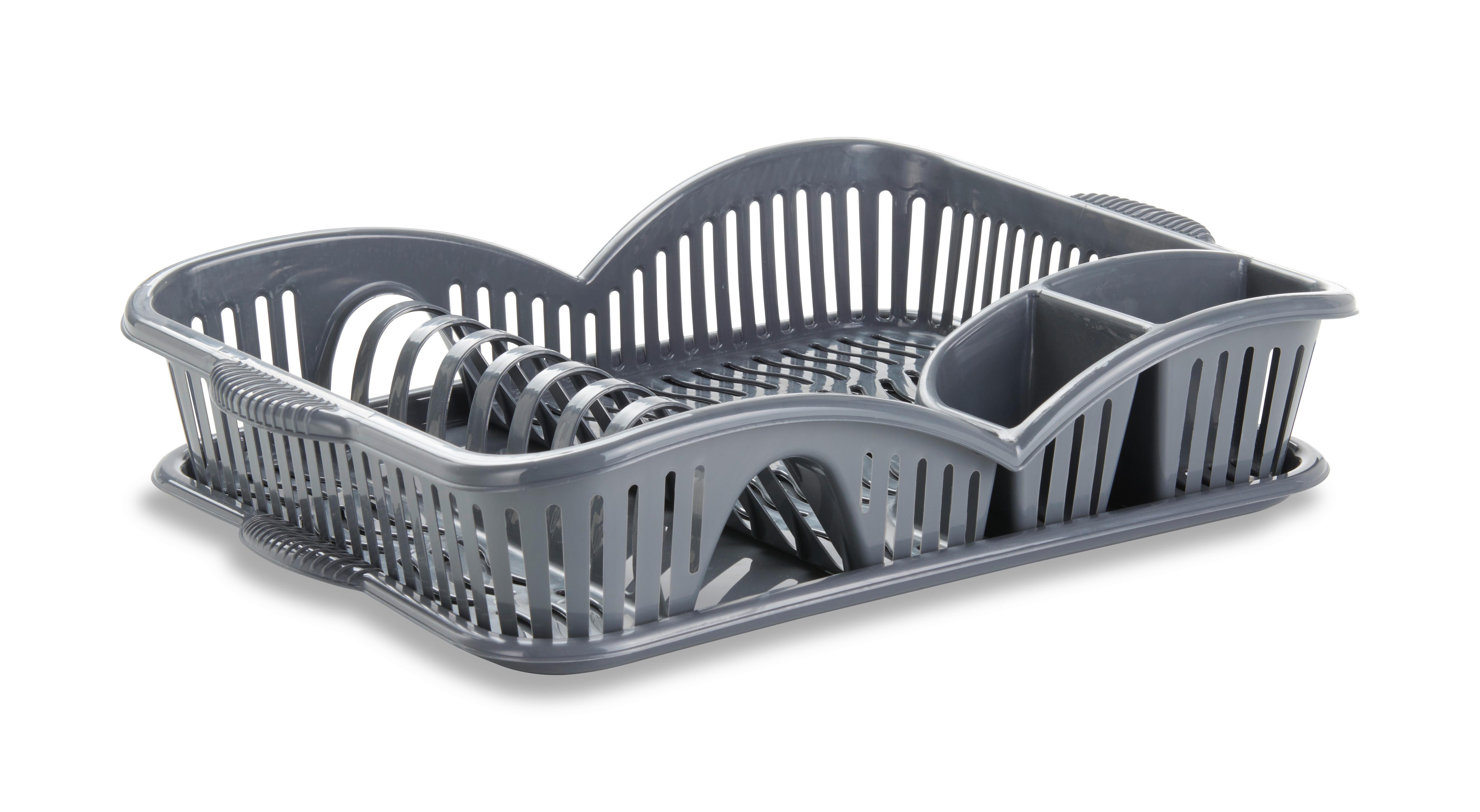 Košara Za Cijeđenje Posuđa Olivia - antracit, Moderno, plastika (45,5/30,5/7,5cm) - Mömax