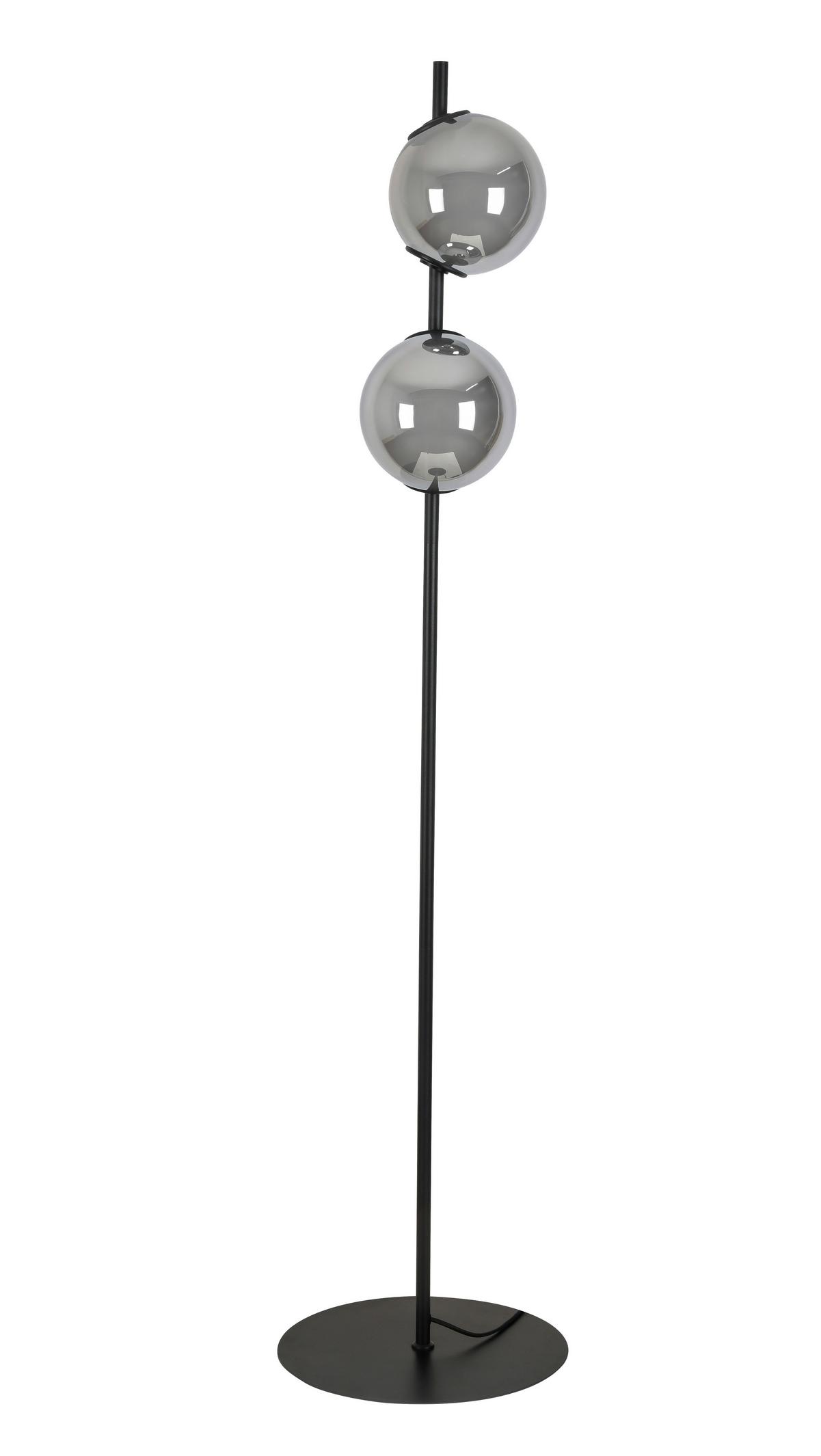 LAMPA STOJĄCA LED SECO *DK* - czarny/kolor chromowy, Design, tworzywo sztuczne/metal (34/168cm) - Dieter Knoll