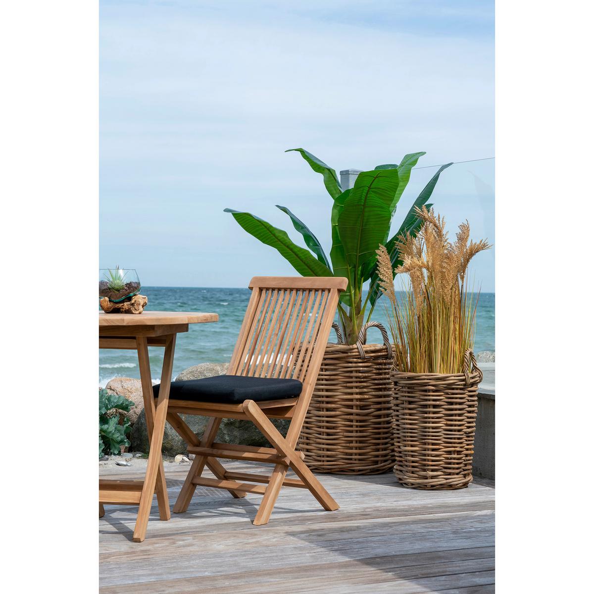 Gartenstuhl-Set Teak klappbar 2er-Set - Teakfarben, MODERN, Holz (46/89/62cm) - Gardenson