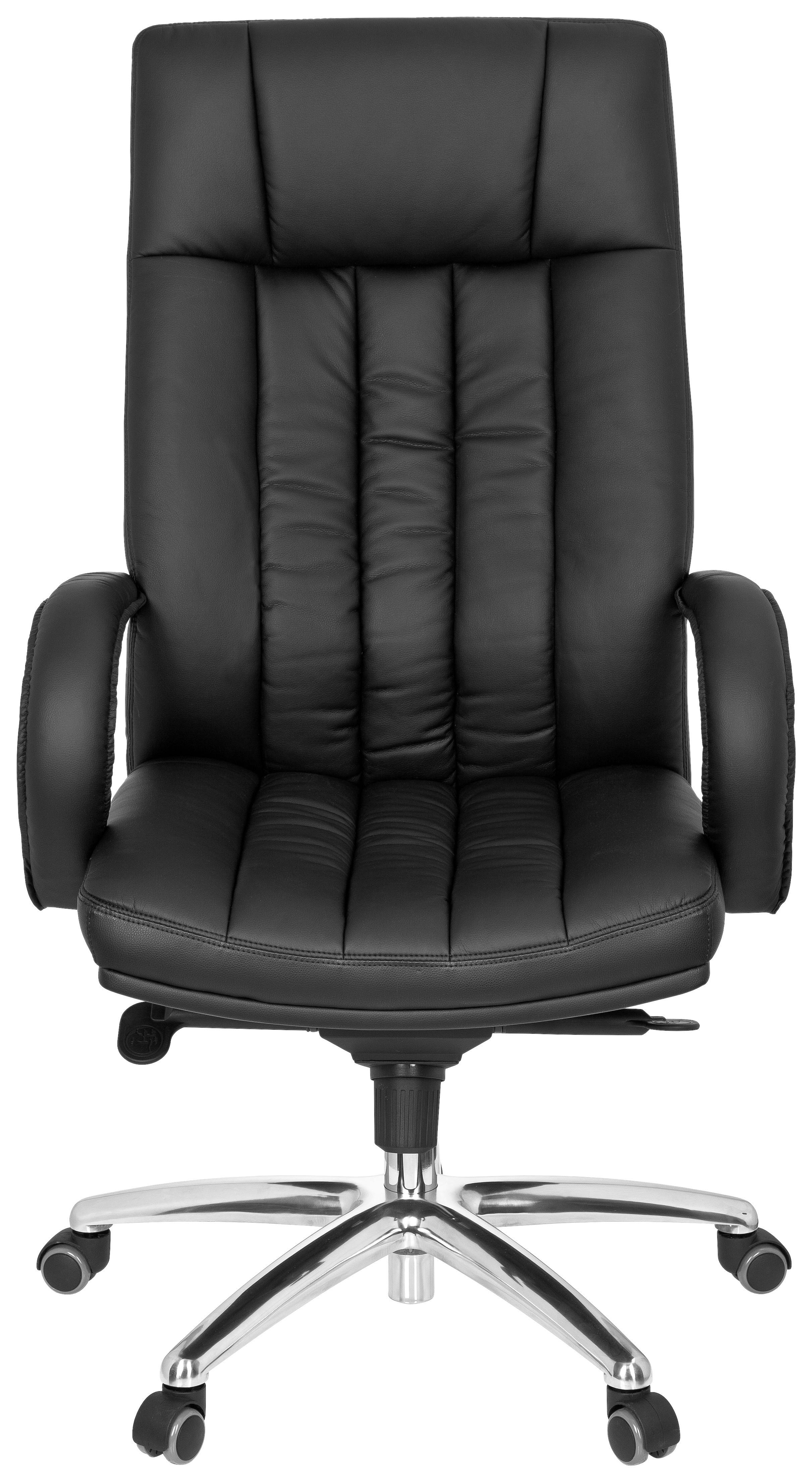 Pisarniški Stol Xxl G 300, Črna - srebrne barve/črna, Basics, kovina/umetna masa (62/129/50cm) - MID.YOU