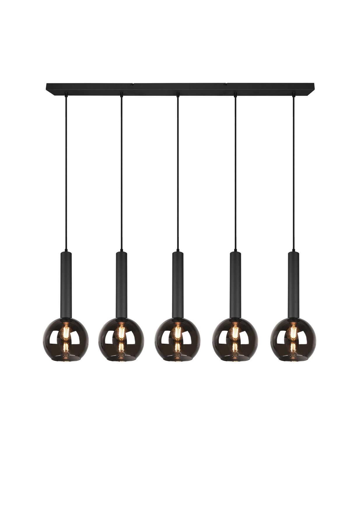 LAMPA WISZĄCA X30115032 HELSINGBORG - czarny, Trend, metal/szkło (115/30/150cm) - Dieter Knoll