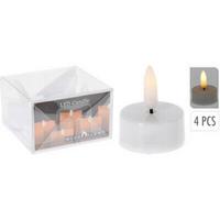 LED Gyertya Tealight - fehér, műanyag (3.8/2cm)