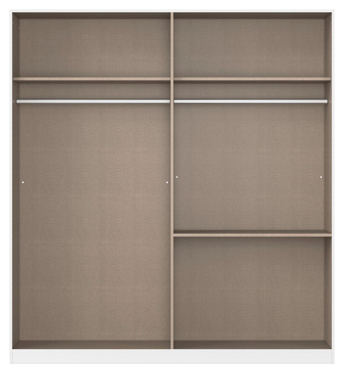 Kotna Omara Za Oblačila Costa, Bela - barve kroma/bela, Moderno, leseni material (208/197/298cm) - Rauch Möbel