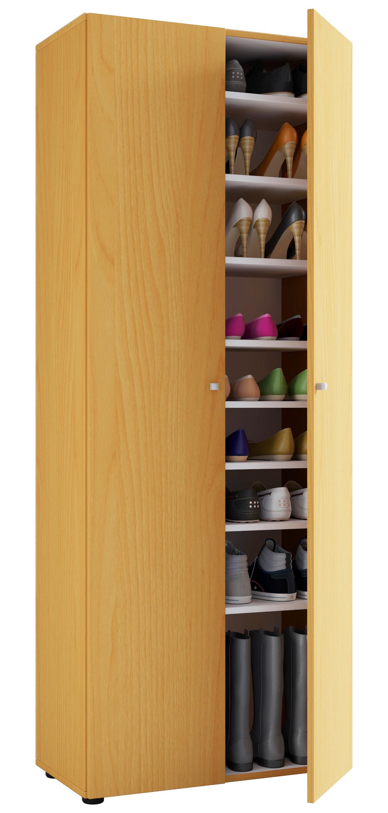 Omara Za Čevlje Vandol, Barva Bukve - črna/barve bukve, Design, umetna masa/leseni material (71/180/39cm) - MID.YOU