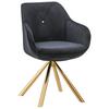 STOL MED ARMSTÖD RELAX GOLD - svart/guldfärgad, Lifestyle, metall/textil (60/84/61cm) - Premium Living