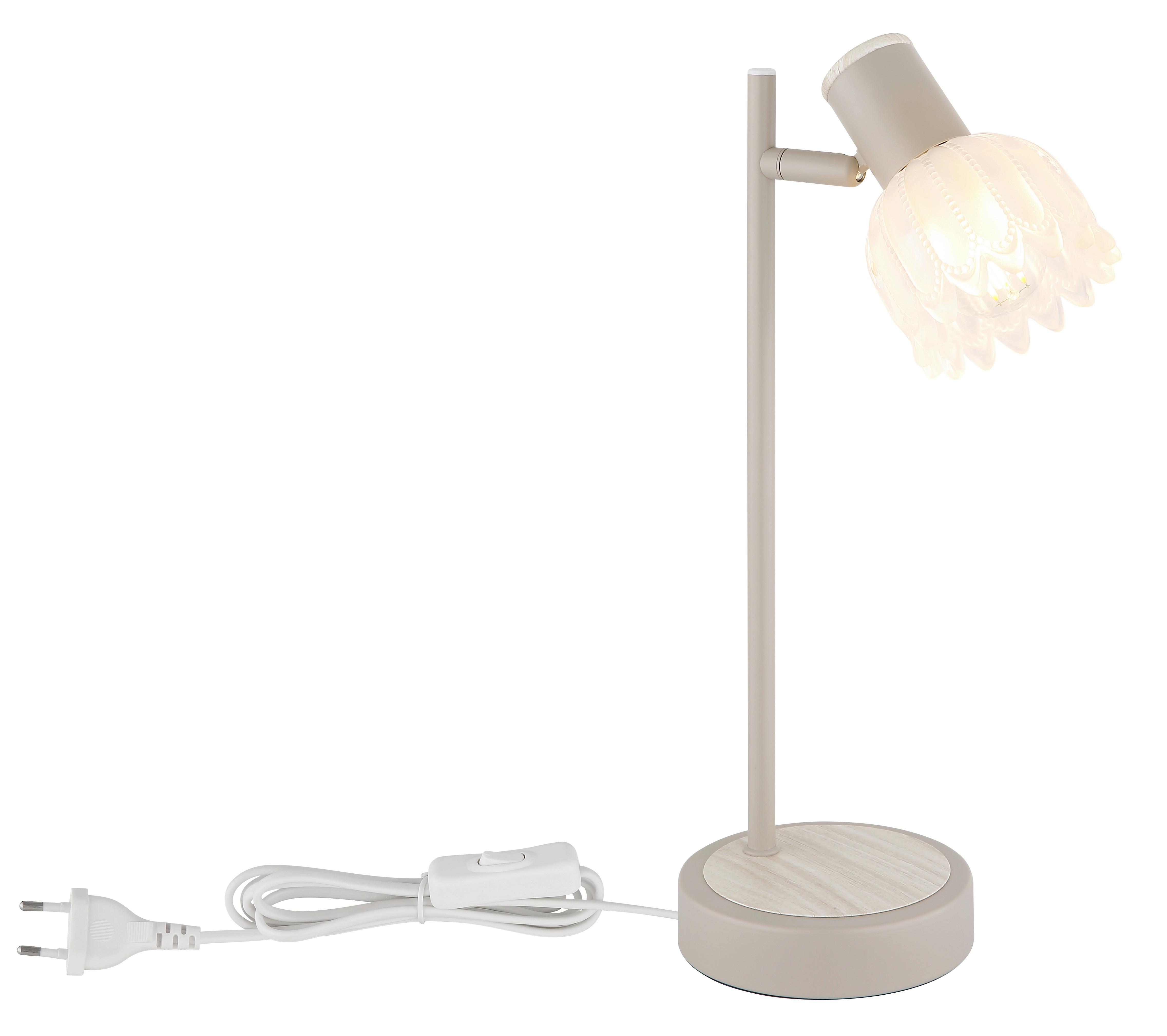 Stolna Svjetiljka Planta - boje pijeska/crna, Konvencionalno, staklo/metal (17/12/35cm) - Globo