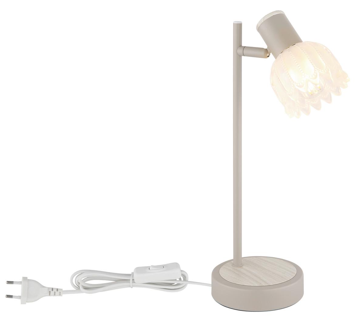 Stolna Svjetiljka Planta - boje pijeska/crna, Konvencionalno, staklo/metal (17/12/35cm) - Globo