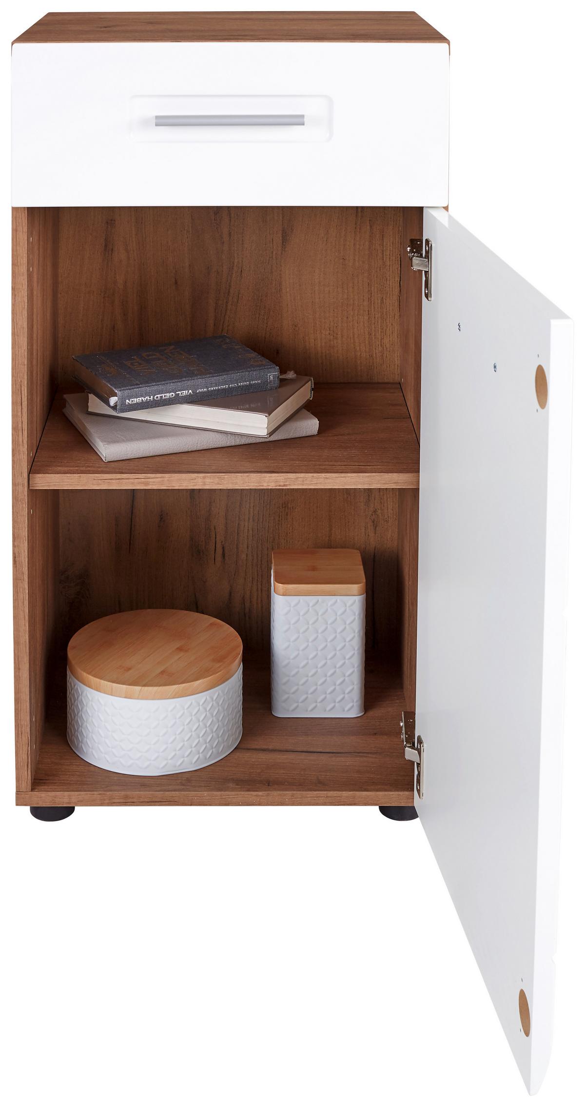 Komoda Avensis New - črna/barve hrasta, Konvencionalno, umetna masa/leseni material (45/85,4/37cm) - Mömax